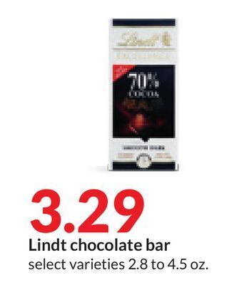 Hy-Vee Lindt chocolate bar offer