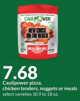 Hy-Vee Caulipower pizza, chicken tenders, nuggets or meals offer