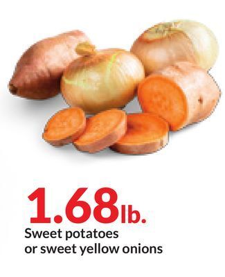 Hy-Vee Sweet potatoes or sweet yellow onions offer