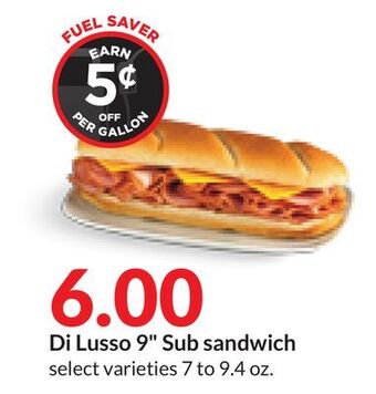 Hy-Vee Di lusso 9 sub sandwich offer