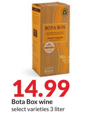 Hy-Vee Bota box wine offer