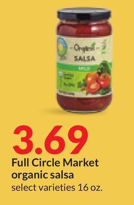Hy-Vee Full circle market organic salsa offer