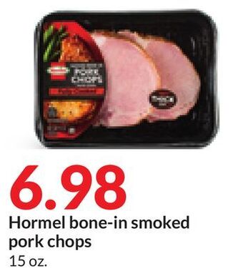 Hy-Vee Hormel bone-in smoked pork chops offer