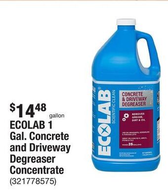 The Home Depot Ecolab 1 gal. concrete and driveway degreaser concentrate offer