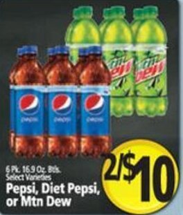 BigM Pepsi, Diet Pepsi, or Mtn Dew offer