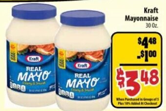 Mac's Market Kraft Mayonnaise 30 Oz. offer