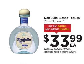 Food 4 Less Don julio blanco tequila offer