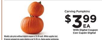 Food 4 Less Carving pumpkins offer