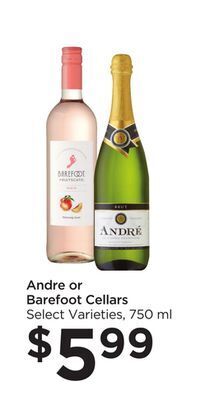 Food 4 Less Andre or barefoot cellars offer