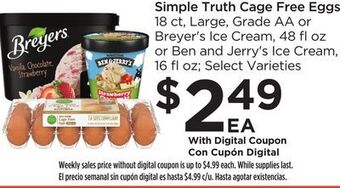Food 4 Less Simple truth cage free eggs offer
