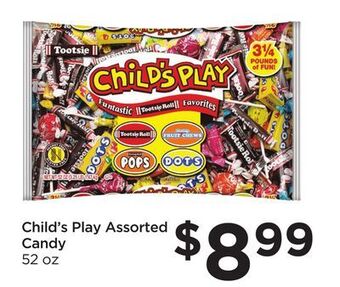 Food 4 Less Child's play assorted candy offer