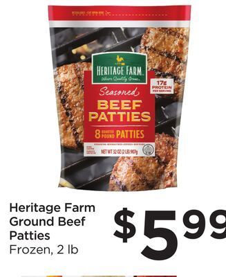 Food 4 Less Heritage farm ground beef patties offer