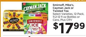Food 4 Less Smirnoff, mike's, cayman jack or twisted tea offer