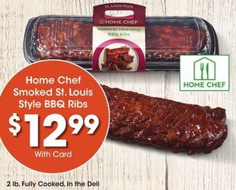 Ralphs Home chef smoked st. louis style bbq ribs offer