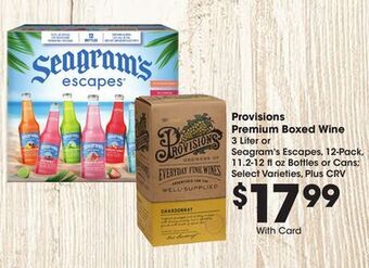 Ralphs Provisions premium boxed wine offer