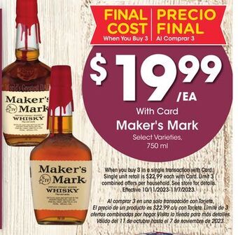 Ralphs Maker's mark offer