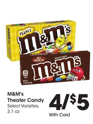 Ralphs M&m's theater candy offer