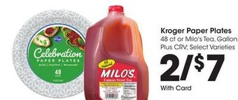 Ralphs Kroger paper plates offer