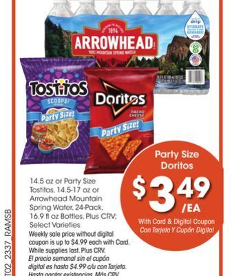 Ralphs Party size doritos offer