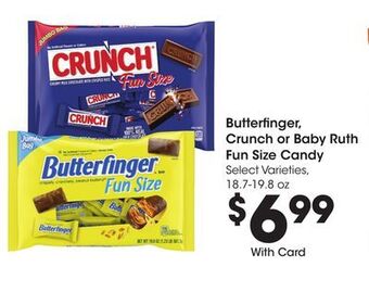 Ralphs Butterfinger, crunch or baby ruth fun size candy offer