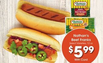 Ralphs Nathan's beef franks offer