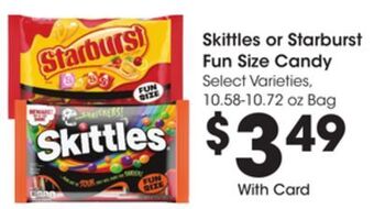 Ralphs Skittles or starburst fun size candy offer