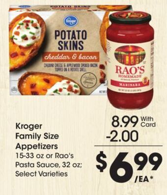 Ralphs Kroger family size appetizers offer