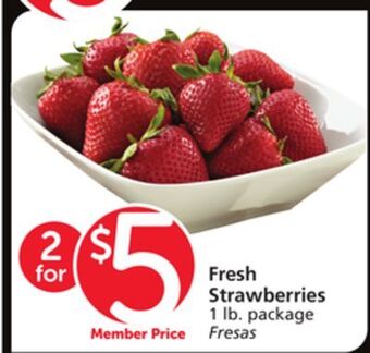 Vons Fresh strawberries offer