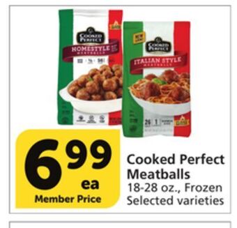 Vons Cooked perfect meatballs offer