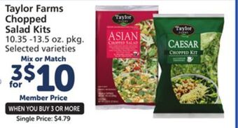 Vons Taylor farms chopped salad kits offer