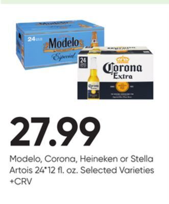 Stater Bros Modelo, corona, heineken or stella artois offer