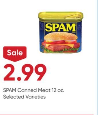 Stater Bros Spam canned meat offer