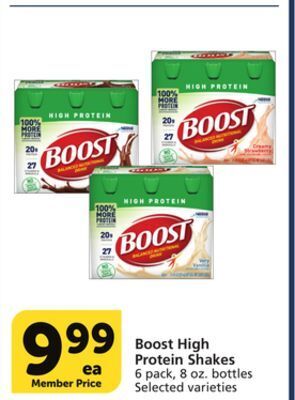 Vons Boost high protein shakes offer