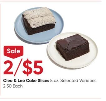 Stater Bros Cleo & leo cake slices offer