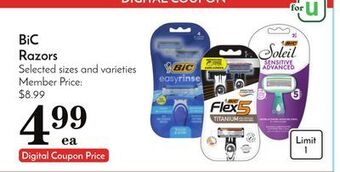 Pavilions Bic razors offer