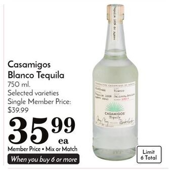 Pavilions Casamigos blanco tequila offer