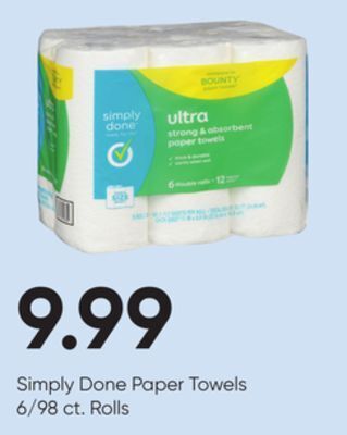 Stater Bros Simply done paper towels offer