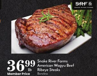Pavilions Snake river farms american wagyu beef ribeye steaks offer