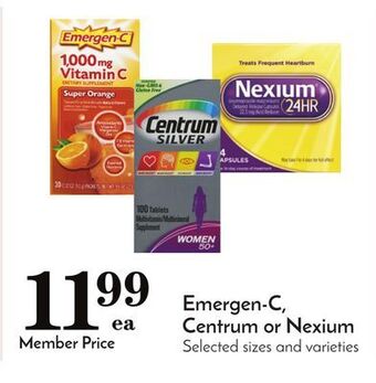 Pavilions Emergen-c, centrum or nexium offer