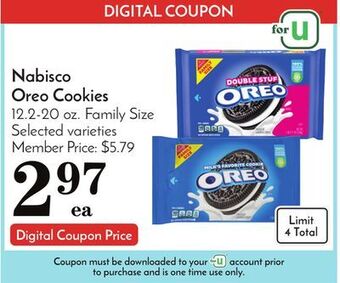 Pavilions Nabisco oreo cookies offer