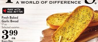 Pavilions Fresh baked garlic bread offer