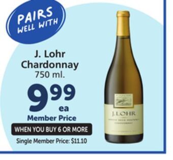 Albertsons J. lohr chardonnay offer