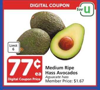 Albertsons Medium ripe hass avocados offer