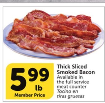 Albertsons Thick sliced smoked bacon offer