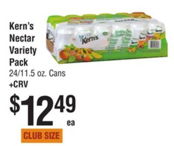 Smart & Final Kern's nectar variety pack offer