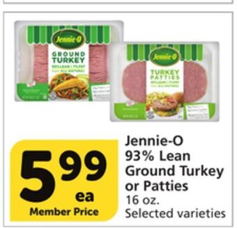 Albertsons Jennie-o 93% lean ground turkey or patties offer