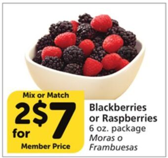 Albertsons Blackberries or raspberries offer