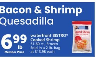 Albertsons Waterfront bistro cooked shrimp offer