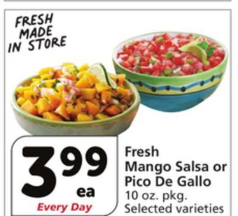 Albertsons Fresh mango salsa or pico de gallo offer