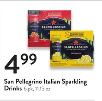 Fresh Thyme San pellegrino italian sparkling drinks offer
